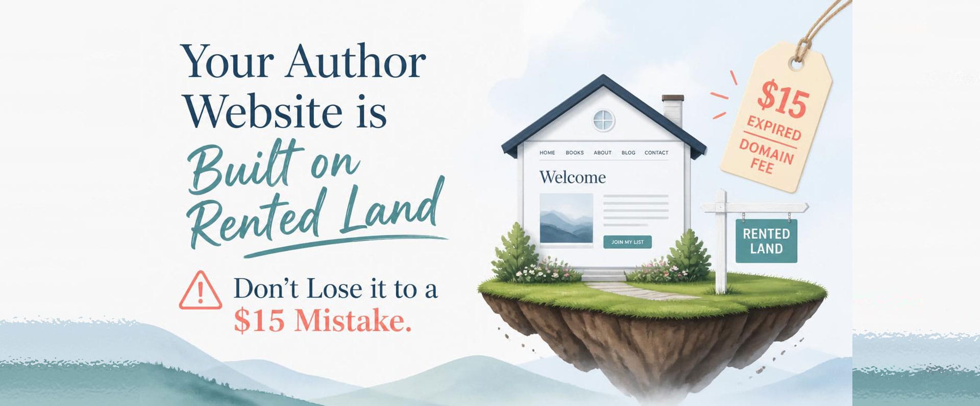 Your Author Website is Built on Rented Land - Don't Lose it to a $15 Mistake